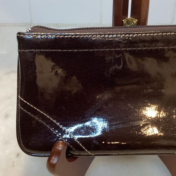 Coach High Gloss Patent Leather Clutch Wristlet - Picture 6 of 14